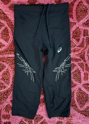 ASICS cropped running leggings XS – black, drawstring waist + zip pocket, reflective graphics, brand: Asics, condizioni: Buone, taglia: XS / IT 38 / EU 34, €3.00, €3.85 include la Protezione acquisti