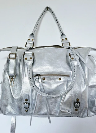 🇮🇹Sac a main Cuir Argent verapelle🇮🇹 The genuine leather neuf avec Bandoulière, marque: The Genuine Leather, état: Très bon état, 79,90 €, 84,60 € Protection acheteurs (Pro) incluse