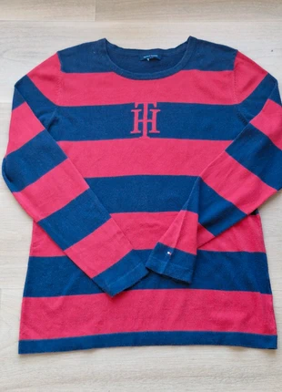 Pull Tommy Hilfiger, rouge et bleu, taille L, marque: Tommy Hilfiger, état: Très bon état, taille: L / 40 / 12, 14,50 €, 15,93 € Protection acheteurs incluse