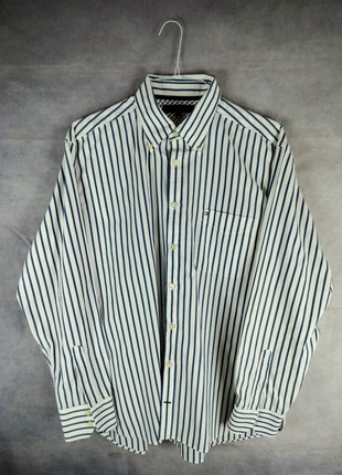 Chemise Tommy Hilfiger - 100% Coton - Rayée - Bleu / Blanc - XL - Homme, marque: Tommy Hilfiger, état: Très bon état, taille: XL, 22,50 €, 24,33 € Protection acheteurs incluse