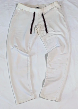 Moncler Pantalon Jogger Blanc Authentique Cordon Tricolore - Taille Élastique, marque: Moncler, état: Très bon état, taille: M, 70,00 €, 74,20 € Protection acheteurs incluse