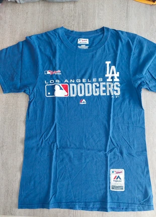 Donkerblauw shirt Majestic maat S, marca: Majestic, estado: Bom, tamanho: S, €4.00, €4.90 inclui Proteção do Comprador