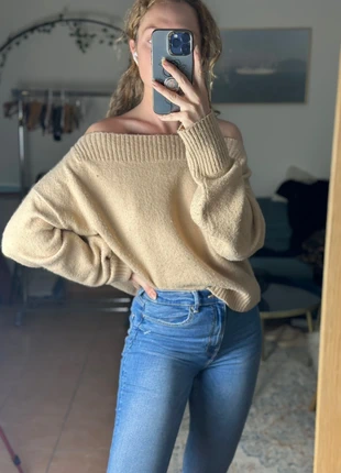 Pull beige épaules dénudées & Other Stories – coupe ample, style chic décontracté, brand: & Other Stories, condition: Good, size: M / 38 / 10, €10.00, €11.20 includes Buyer Protection