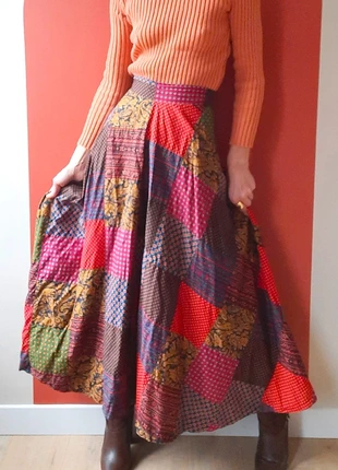Sublime jupe maxi longue vintage prairie patchwork- Taille 34, marca: Vintage, estado: Muy bueno, tamaño: XS / 34 / 6, 45,00 €, 47,95 € Protección al comprador Pro incluida