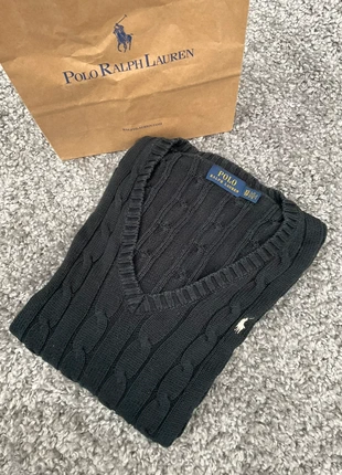 Pull en maille torsadé noir Ralph Lauren taille XS, brand: Ralph Lauren, condizioni: Ottime, taglia: XS / IT 38 / EU 34, €54.99, €58.44 include la Protezione acquisti