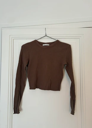 Top Marron manche longue, marque: Pull & Bear, état: Bon état, taille: M / 38 / 10, 5,00 €, 5,95 € Protection acheteurs incluse