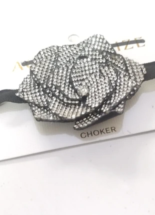 Accessorize Diamanté Rose Choker Necklace, brand: Accessorize, condition: New without tags, £4.99, £5.94 includes Buyer Protection