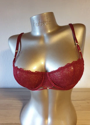 Soutien-gorge corbeille Rouge Garance Aubade La Belle Etoile 90B, merk: Aubade, staat: Heel goed, maat: 75B, € 37,20, € 39,76 inclusief Kopersbescherming Pro