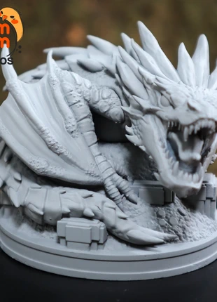 Tiny Smaug, 3d print figurine, merk: nomnom figures, staat: Nieuw zonder prijskaartje, € 27,00, € 29,05 inclusief Kopersbescherming