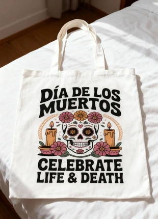 Bolsa de tela Catrina "Dia de los muertos" Tote bag sac unisex de algodón, marca: Friki Factoría, estado: Muy bueno, 5,95 €, 6,95 € Protección al comprador Pro incluida