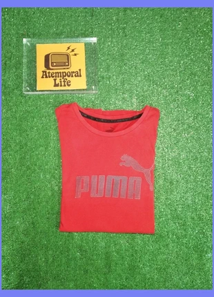 Y2K vintage red cotton shirt with embossed Puma star 00's, marca: Puma, estado: Bueno, tamaño: S, 6,90 €, 7,95 € Protección al comprador incluida