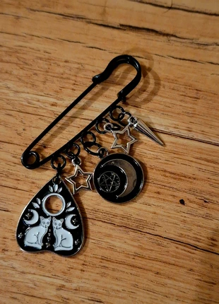 The Quirken Trovery ouija witch gothic safety pin brooch badge, brand: The Quirken Trovery, condition: New with tags, £3.00, £3.85 includes Buyer Protection