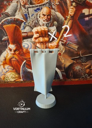 Grandes bannières tokens x2 (9cm de haut), divers jeux, The Oldworld, Warhammer, AOS., brand: Vortinuum, condition: New without tags, €3.50, €4.38 includes Buyer Protection Pro
