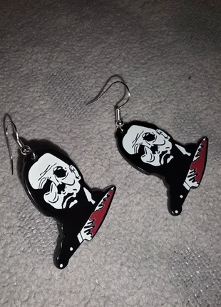 Michael myers Halloween horror themed hook earrings, brand: horror, condition: Very good, £3.50, £4.38 includes Buyer Protection