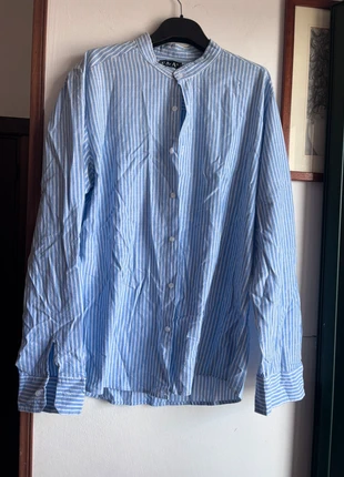 Camicia a righe uomo scollo coreano, marque: Fashion, état: Très bon état, taille: XXL, 2,00 €, 2,80 € Protection acheteurs incluse