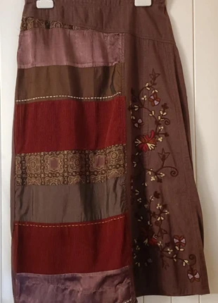 Jupe marron violet bordeaux patchwork, marca: Tchaikhana, estado: Muito bom, tamanho: M / 38 / 10, €9.00, €10.15 inclui Proteção do Comprador
