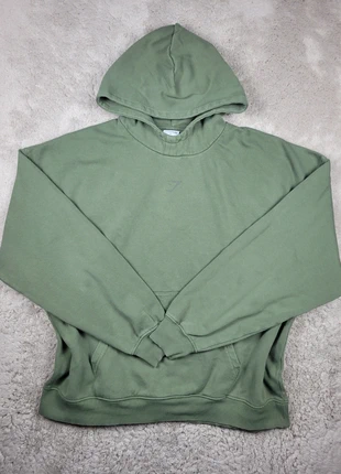 Hoodie / Sweat à capuche de sport Oversize pour Femme Gymshark Kaki - Taille L, brand: Gymshark, condition: Very good, size: L / 40 / 12, €32.00, €34.30 includes Buyer Protection