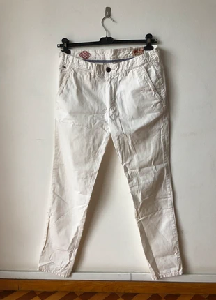 Calças Chino Tommy Hilfiger | Branco | W33 L32, marque: Tommy Hilfiger, état: Neuf sans étiquette, taille: W33 | FR 42, 20,00 €, 21,70 € Protection acheteurs incluse