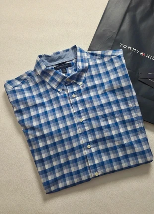 Chemise à Carreaux Bleue Tommy Hilfiger Taille XL, brand: Tommy Hilfiger, condizioni: Ottime, taglia: XL, €11.76, €13.05 include la Protezione acquisti