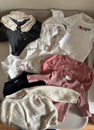 Bulk van truitjes en vestjes voor baby - combo deal van verschillende merken, merk: Combo, staat: Heel goed, maat: 1-3 maanden / 56 cm, € 9,50, € 10,68 inclusief Kopersbescherming