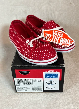 New Vans Off The Wall Girls UK 10 EUR 27 Leah Kids Polka Dot Red & True White Trainers, brand: Vans, condition: New with tags, size: 10 child | EU 28, £19.95, £21.85 includes Buyer Protection Pro
