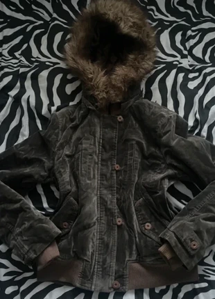 Y2K Avant Garde Faux Fur Zip Up Bomber Jacket, brand: y2k, condition: Very good, size: 12 / L, $28.00, $30.10 includes Buyer Protection