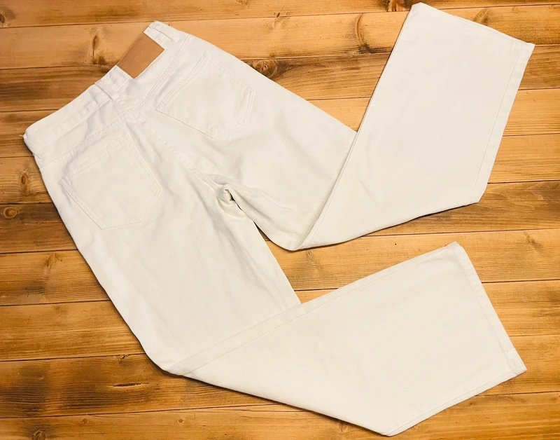 Jean large blanc taille haute - photo numéro 2