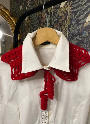 Colletto rosso fatto a mano all’uncinetto, marque: Vintage Chic, état: Neuf sans étiquette, 14,00 €, 15,40 € Protection acheteurs incluse