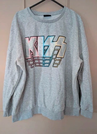 KISS Band Logo Grey Sweatshirt | Rock Graphic Jumper | Retro Oversized Pullover | Size 14/ XL, brand: KISS, condition: Very good, size: XL / 14, £7.00, £8.05 includes Buyer Protection