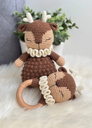 Renne Doudou + Hochet, brand: Fait Main, condition: New without tags, size: One size, €55.00, €58.45 includes Buyer Protection