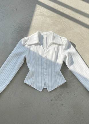 Chemise blanche rayée à manches longues, marca: white lotus, estado: Muy bueno, tamaño: M / 38 / 10, 44,99 €, 47,94 € Protección al comprador incluida
