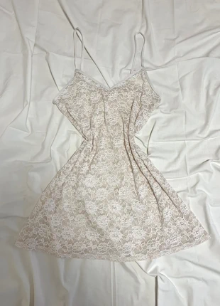 Robe ajouré en dentelle florale couleur écru - y2k romantique, brand: Vintage Dressing, condition: Very good, size: XXL / 44 / 16, €17.00, €18.55 includes Buyer Protection Pro