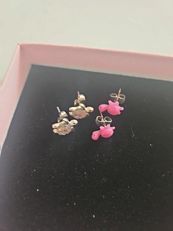 Lot de 2 paires de boucles d'oreille tortue claire's - photo numéro 2