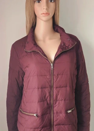 Chaqueta acolchada vino tinto con cremallera, merk: Caroll, staat: Heel goed, maat: L / 40 / 12, € 16,00, € 17,50 inclusief Kopersbescherming