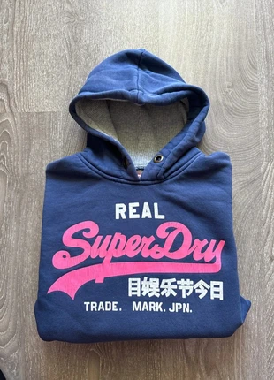 Sweat à capuche Superdry Bleu Marine - Taille M Femme - Imprimé Rose, marke: Superdry, zustand: Gut, größe: M / 38 / 10, 14,99 €, 16,44 € inklusive Vinted-Käuferschutz