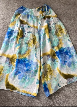 Ralston Culottes Trousers Size Medium 100% Linen Floral Wide Leg Cropped, brand: Ralston, condition: Very good, size: M / 10, £45.00, £47.95 includes Buyer Protection