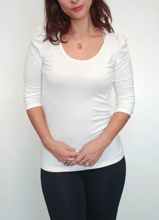 Haut blanc manches trois quarts taille 40, marque: Women Only, état: Très bon état, taille: L / 40 / 12, 6,00 €, 7,00 € Protection acheteurs (Pro) incluse