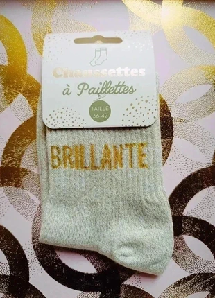Chaussettes à paillettes "Brillante" Parce que même tes pieds méritent la lumière., marque: STC, état: Neuf avec étiquette, taille: Taille unique, 4,90 €, 5,85 € Protection acheteurs (Pro) incluse