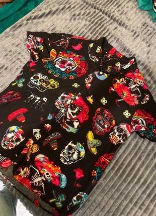 Camisa calaveras, marque: De, état: Neuf sans étiquette, taille: M, 5,00 €, 5,95 € Protection acheteurs incluse