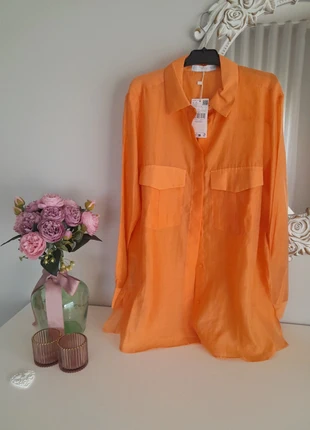 Camisa Laranja Mango, marca: Mango, estado: Novo com etiquetas, tamanho: S / 36 / 8, €18.00, €19.60 inclui Proteção do Comprador