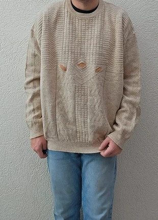 Tricot pull homme vintage 90 2000 man's world oversize a motif xxl beige, marque: Man's World, état: Très bon état, taille: XXL, 12,00 €, 13,30 € Protection acheteurs incluse