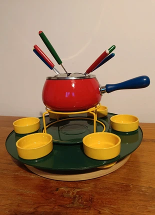 Service à fondue vintage avec plateau tournant, marca: Vintage Boutique, estado: Muito bom, €15.00, €16.45 inclui Proteção do Comprador Pro
