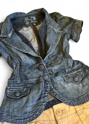 y2k vintage Guess navy denim blazer, brand: GUESS, condition: Very good, size: 4 / S, $24.00, $25.90 includes Buyer Protection