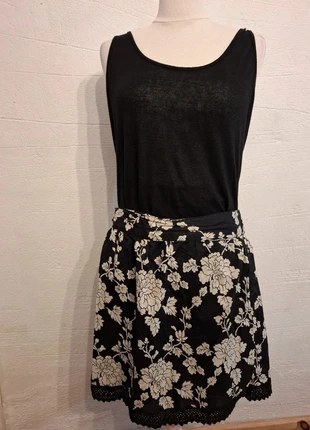 🌻Jupe trapèze Black flower 100% coton 🌿, brand: Vintage Dressing, condition: New without tags, size: L / 40 / 12, €14.20, €15.61 includes Buyer Protection
