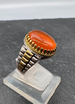 Bague carnelian, merk: Pierre, staat: Nieuw zonder prijskaartje, maat: 62.2 mm / 19.8 mm Ø, € 170,00, € 179,20 inclusief Kopersbescherming Pro