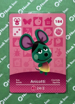 Carta amiibo 184 Anicotti (serie 2), marque: Nintendo, état: Neuf sans étiquette, 2,50 €, 3,33 € Protection acheteurs incluse