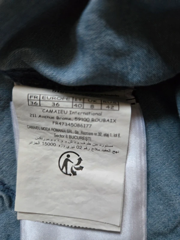 Chemise en jeans Camaïeu taille S/36 - photo numéro 4