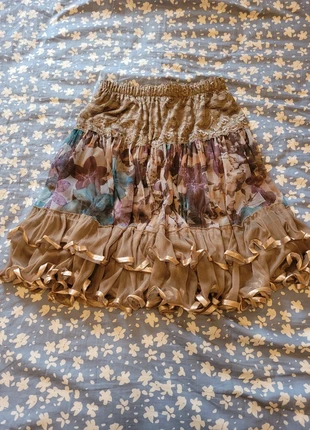 Mini jupe à dentelle et motifs floraux, brand: COQUETTE, condition: Very good, size: One size, €12.00, €13.30 includes Buyer Protection Pro