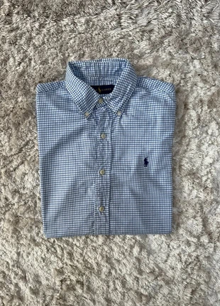 Chemise Ralph Lauren à petits carreaux bleu/blanc Taille S Homme, merk: Ralph Lauren, staat: Heel goed, maat: S, € 17,50, € 19,08 inclusief Kopersbescherming