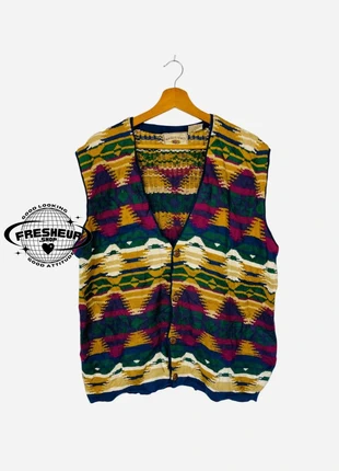 Veste Pull Cardigan Vintage sans manche hiver de Noël en laine chaud Gilet Rouge et Noir - L (A413), brand: Vintage Dressing, condizioni: Ottime, taglia: L, €19.00, €20.65 include la Protezione acquisti Pro